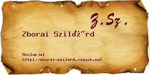 Zborai Szilárd névjegykártya