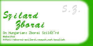 szilard zborai business card